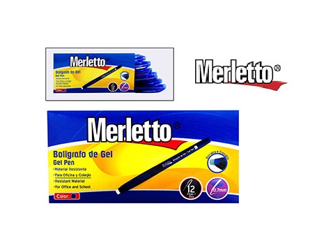Boligrafo Borrable Azul Merletto 12 pz