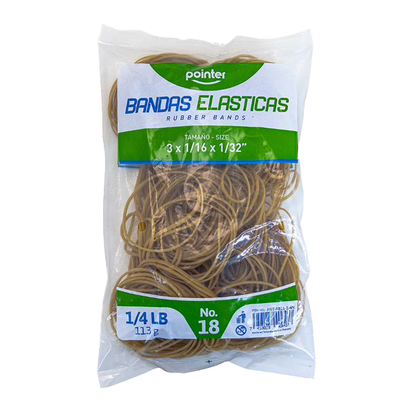 Bandas de Goma #18 Pointer 1/4 lb